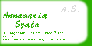 annamaria szalo business card