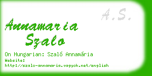annamaria szalo business card